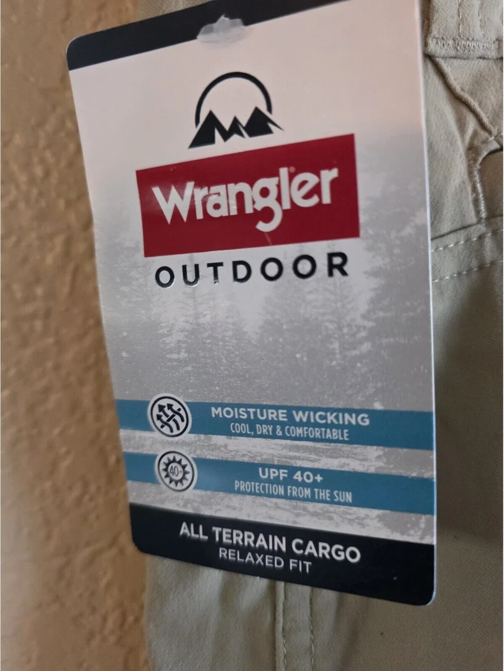 Wrangler Outdoor All Terrain Cargo Shorts Relaxed Fit UPF 40+ Beige 10